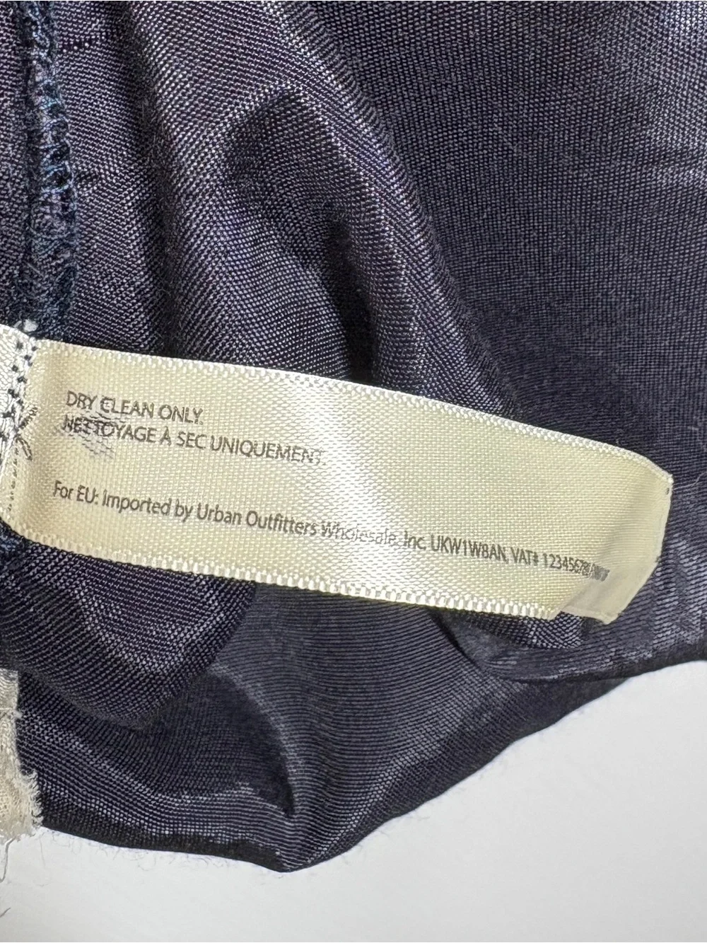 Free People Women’s Raw Edge Frayed Cami Size Small Navy Blue